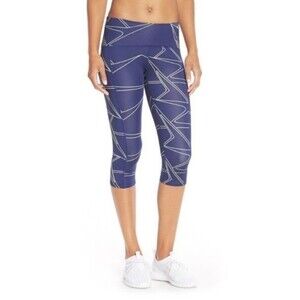 Oiselle KC Knickets Capri Leggings Satellite Blue Yellow Size 6 Athletic